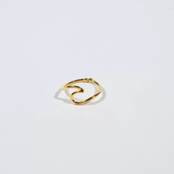 Small Wave Ring Gold Plated